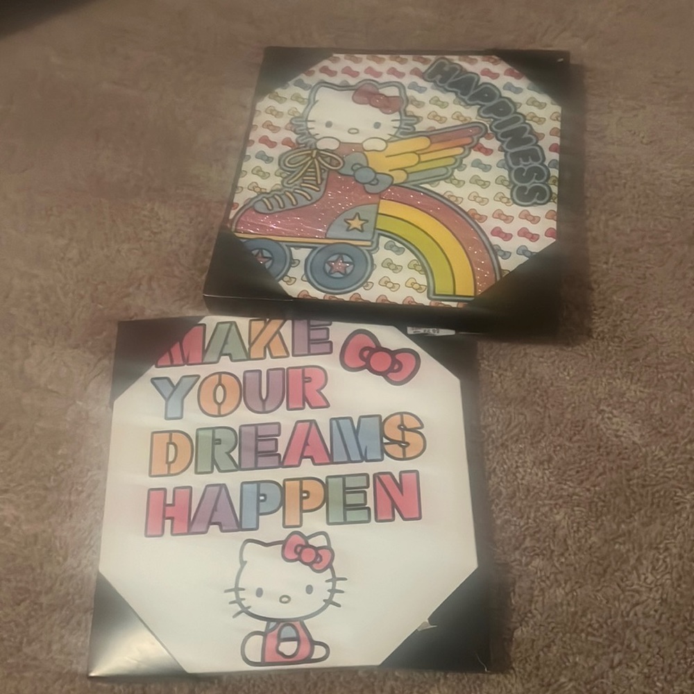 2 hello kitty wall decor! Brand new never used